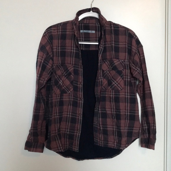 pull and bear flannel jacket